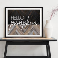 Hello Pumpkin Modern Farmhouse Fall Poster Sign