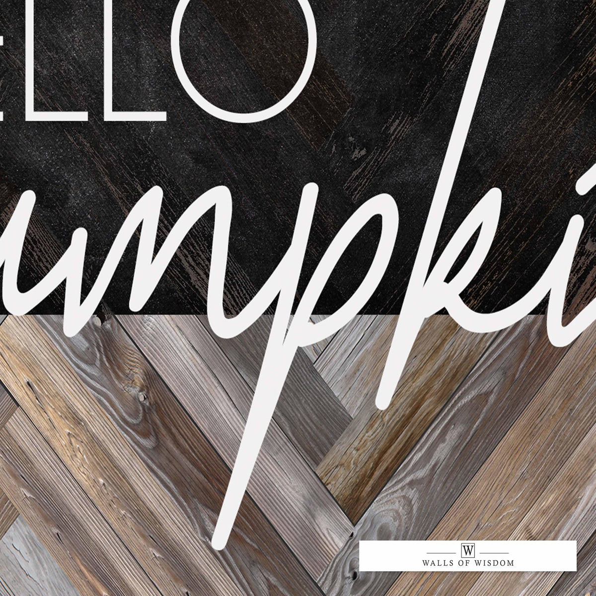 Hello Pumpkin Rustic Fall Decor Pumpkin Sign