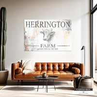 Rustic Western Personalized Wall Art Rusty Metal Farm Sign