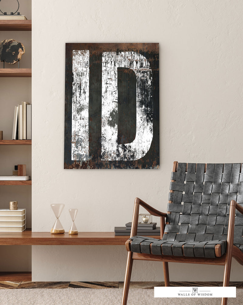 Idaho State Wall Art Canvas Sign - Western Typography Art Print