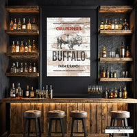 Vintage-Style Canvas Sign with Indian Country Design