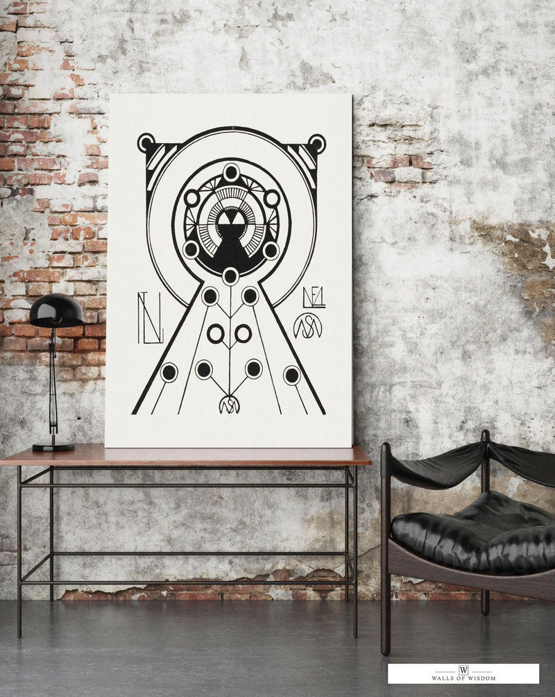 Art Deco Allure Poster Print showcasing Western Boho charm and Gatsby-inspired elegance