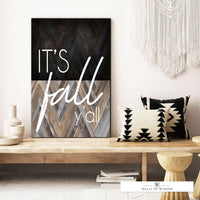 Western Fall Sayings Wall Art - It's Fall Y'all Sign