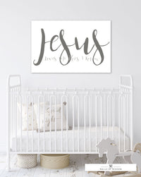 Jesus Loves Me Baby Room Over Crib Art - Christian Nursery Decor