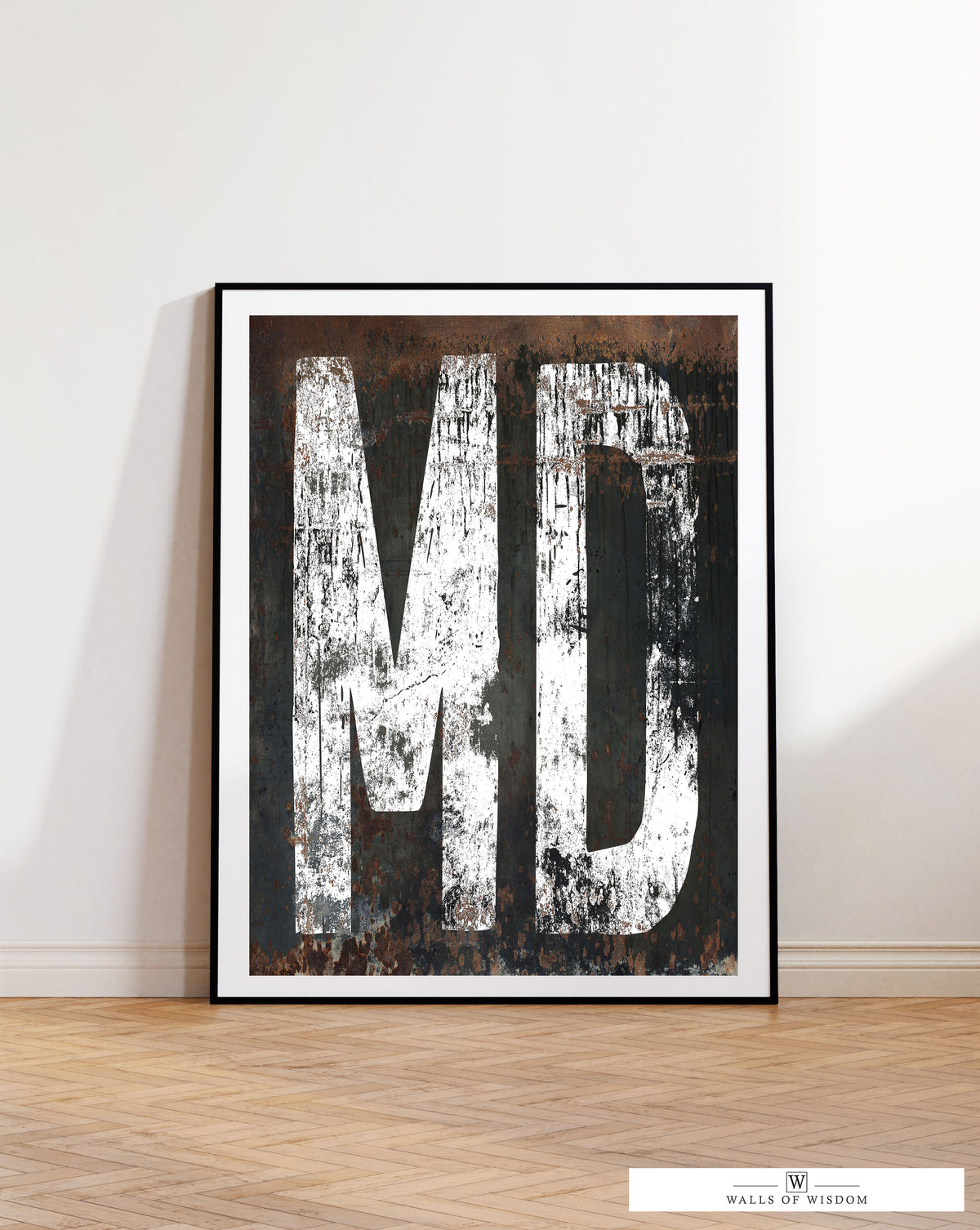 Maryland Home State Rustic Southwest Poster Print - MD State Sign Vintage Typography Wall Art