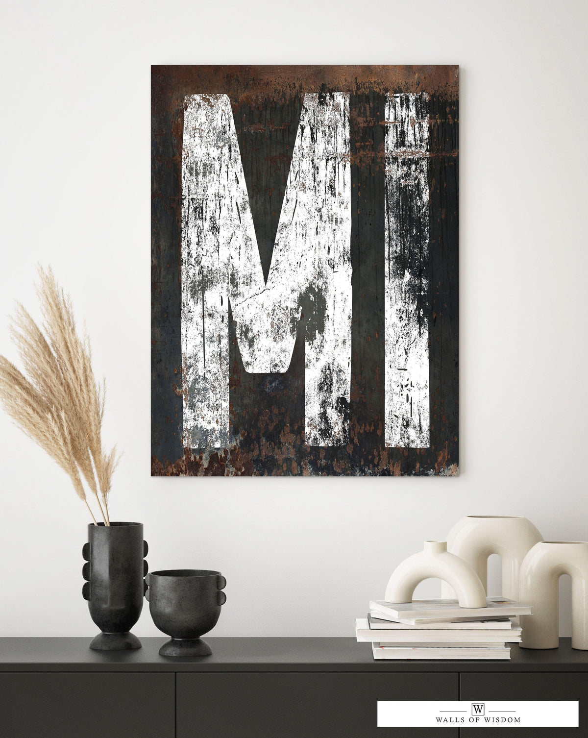 Michigan State Sign Canvas Art - MI Home State Wall Art: From Western to Boho, a Decorative Masterpiece