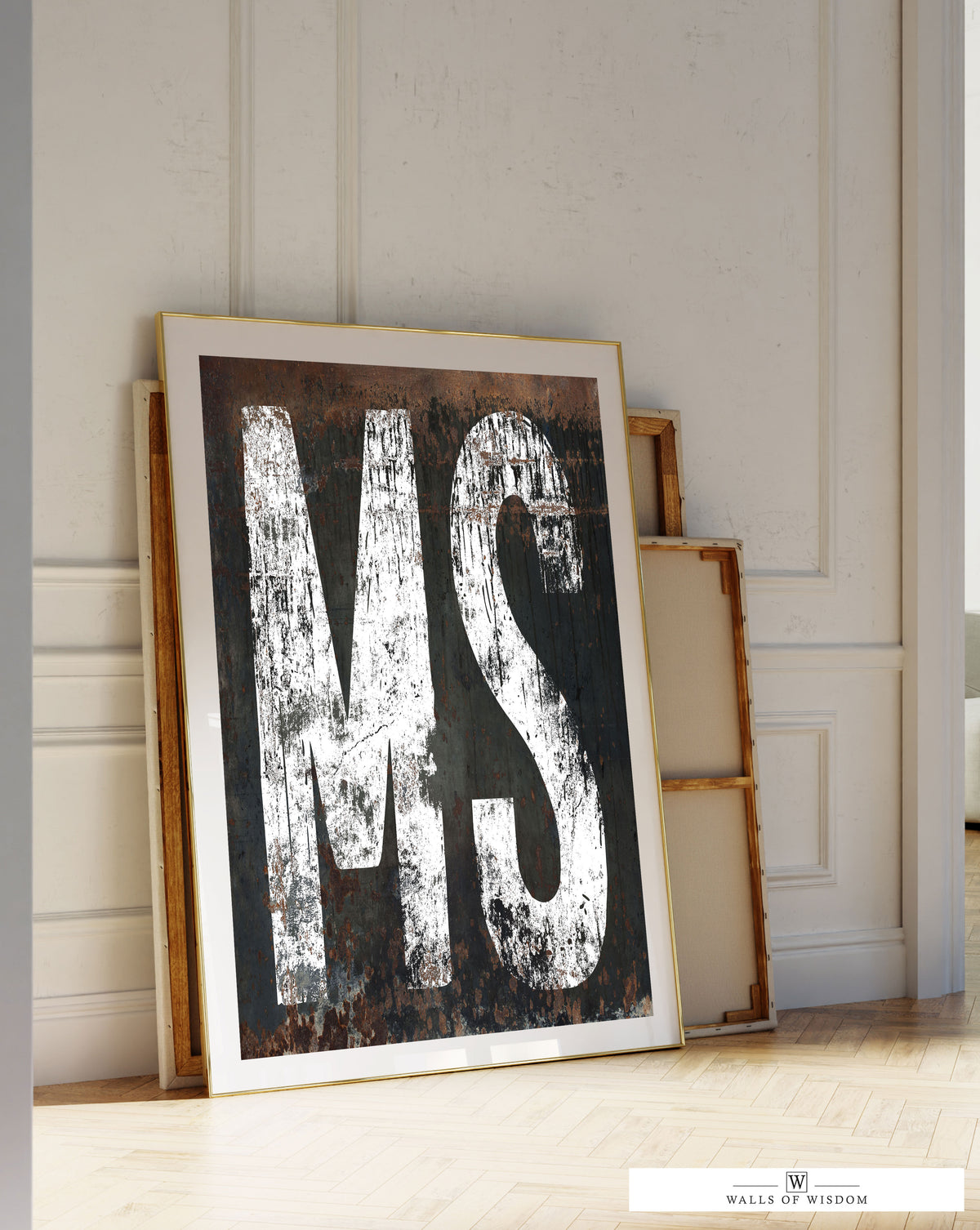 Mississippi State Typographic Poster Print - MS Home State Sign Rustic Western Print Wall Art