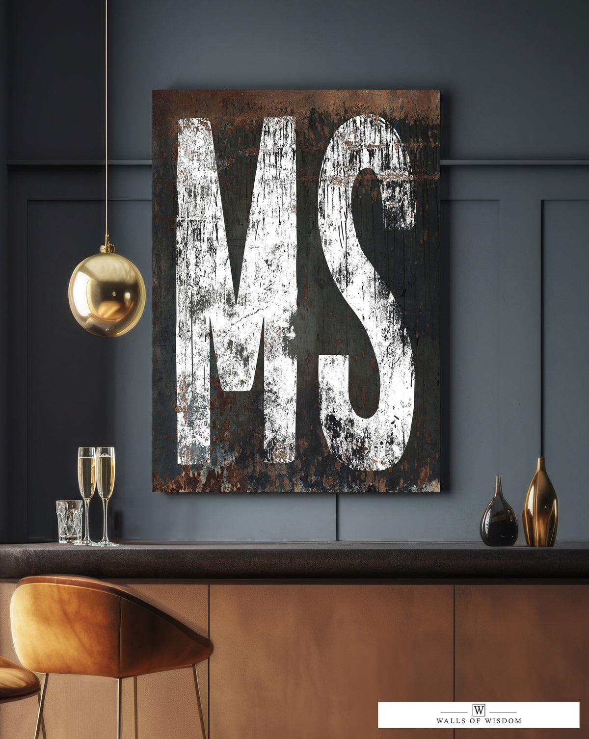 Mississippi Home State Canvas Wall Art - Vintage Industrial & Western Farmhouse Fusion