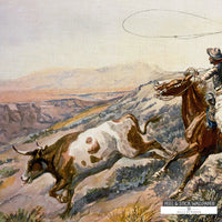 Buccaroos cowboy wallpaper mural – removable large wall art for ranch homes