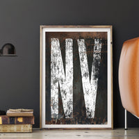 Nevada Home State Poster - Retro Style NV State Sign Vintage Print Art