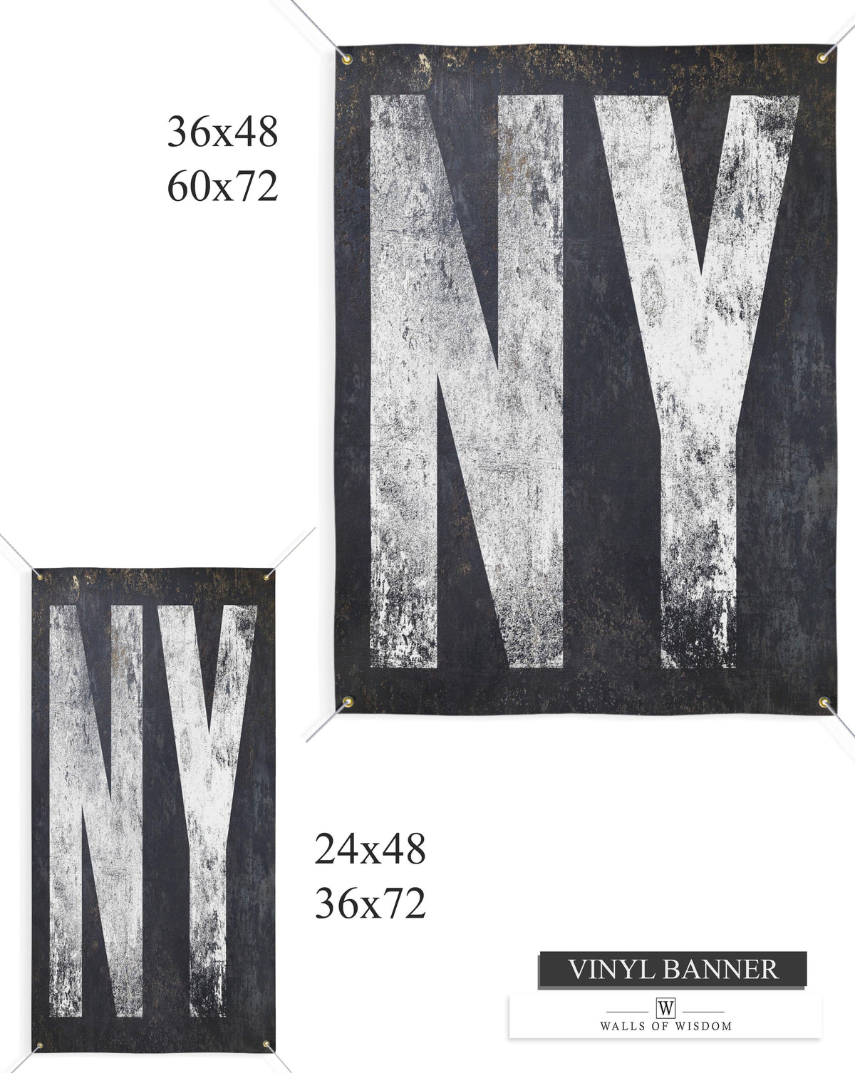 NY Bar Sign: Backyard Vinyl Decor - New York Home State Inspired Patio Garden Yard Art