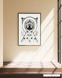 Sophisticated black and white abstract art with a touch of Gatsby-era glamour
