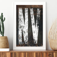 Nevada Home State Poster - Retro Style NV State Sign Vintage Print Art