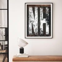 New Hampshire Home State Poster Wall Art - NH State Sign Western Style Rustic Print