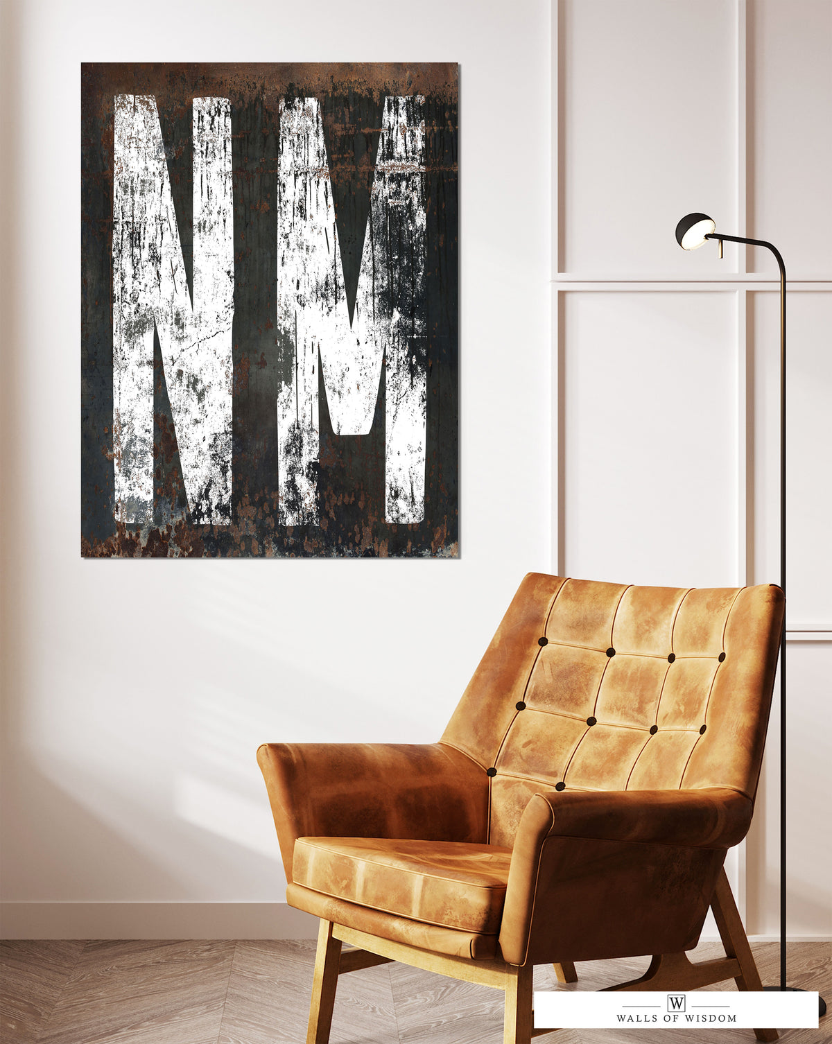 Vintage Industrial New Mexico Home State Canvas Artwork: Farmhouse Style Meets Southwestern Charm