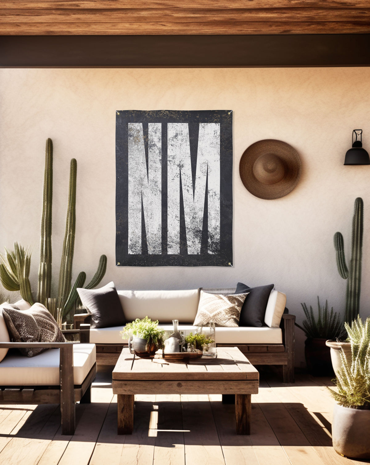 New Mexico Essence: Vibrant Indoor Outdoor Vinyl Banner for Home Decor