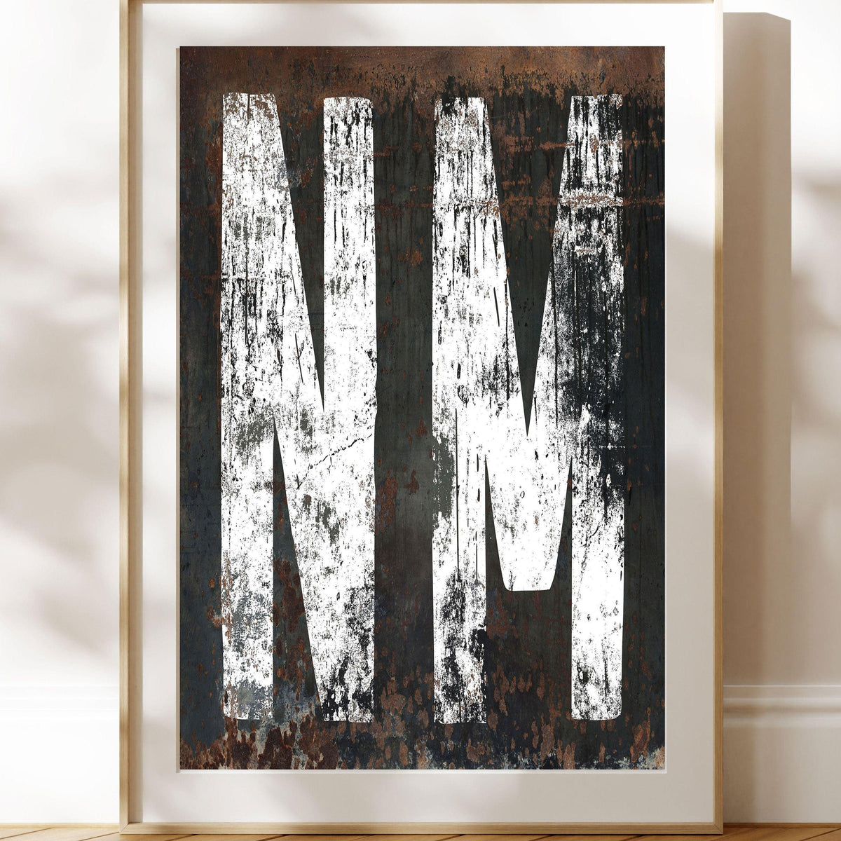 New Mexico Native Home State Poster Print - NM State Typographic Western Print Wall Art