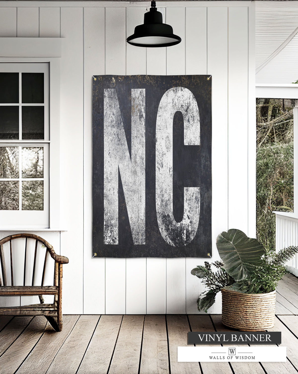 "Showcase North Carolina's Beauty with This Elegant Outdoor Vinyl Sign"
