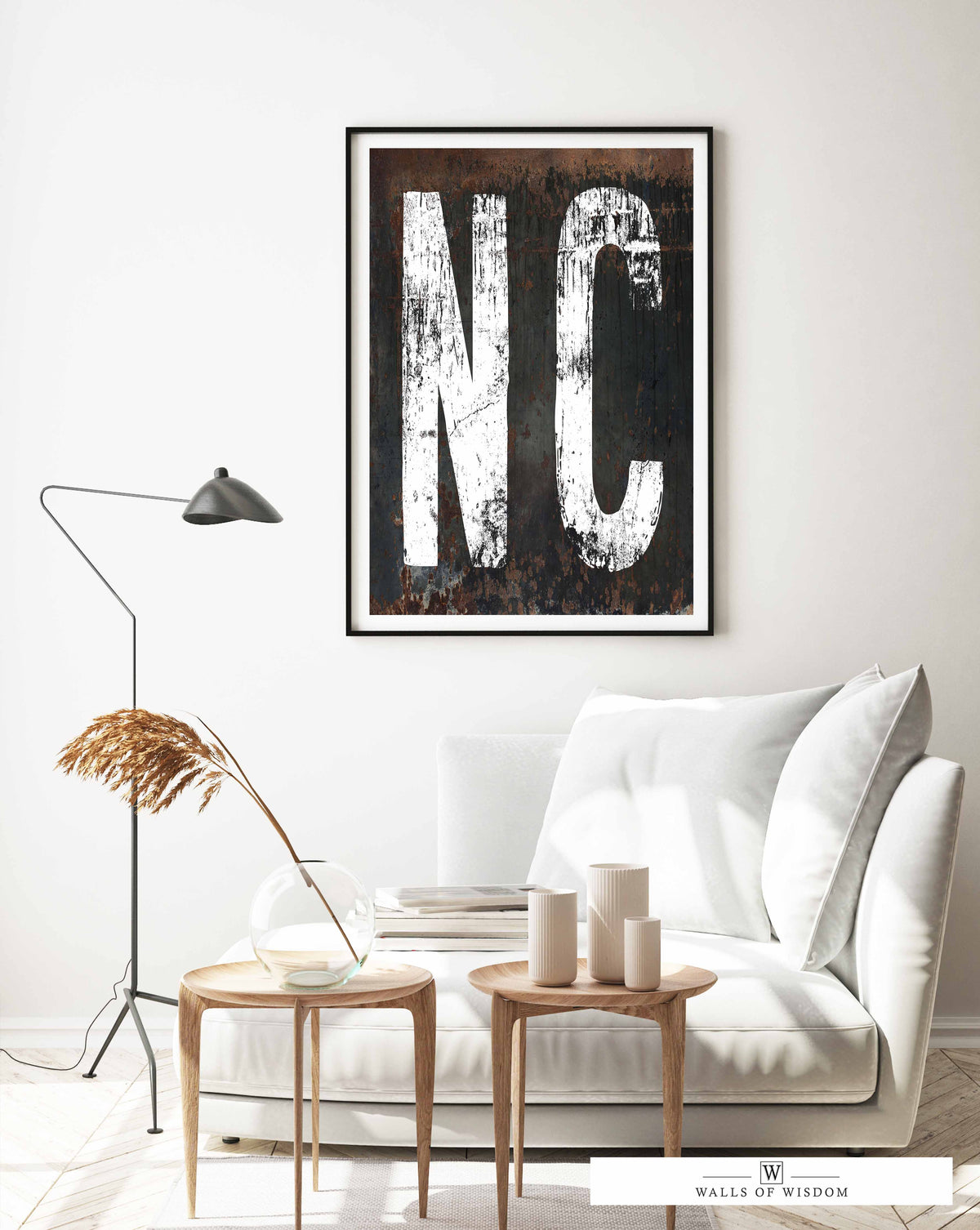 NC Home State Sign Poster Wall Art - North Carolina Lover Bar Decor  - Vintage Posters