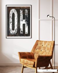 Ohio Home State Poster Print - OH State Southwest Vintage Style Print Gallery Wall Art