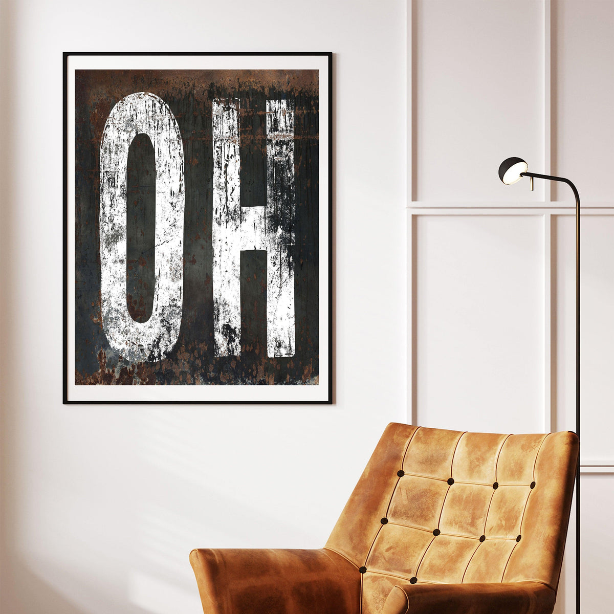 Ohio Home State Poster Print - OH State Southwest Vintage Style Print Gallery Wall Art