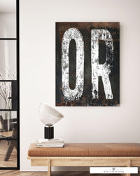 Iconic Oregon Home State Canvas Wall Art: Where Rustic Farmhouse Warmth Meets Industrial Grit