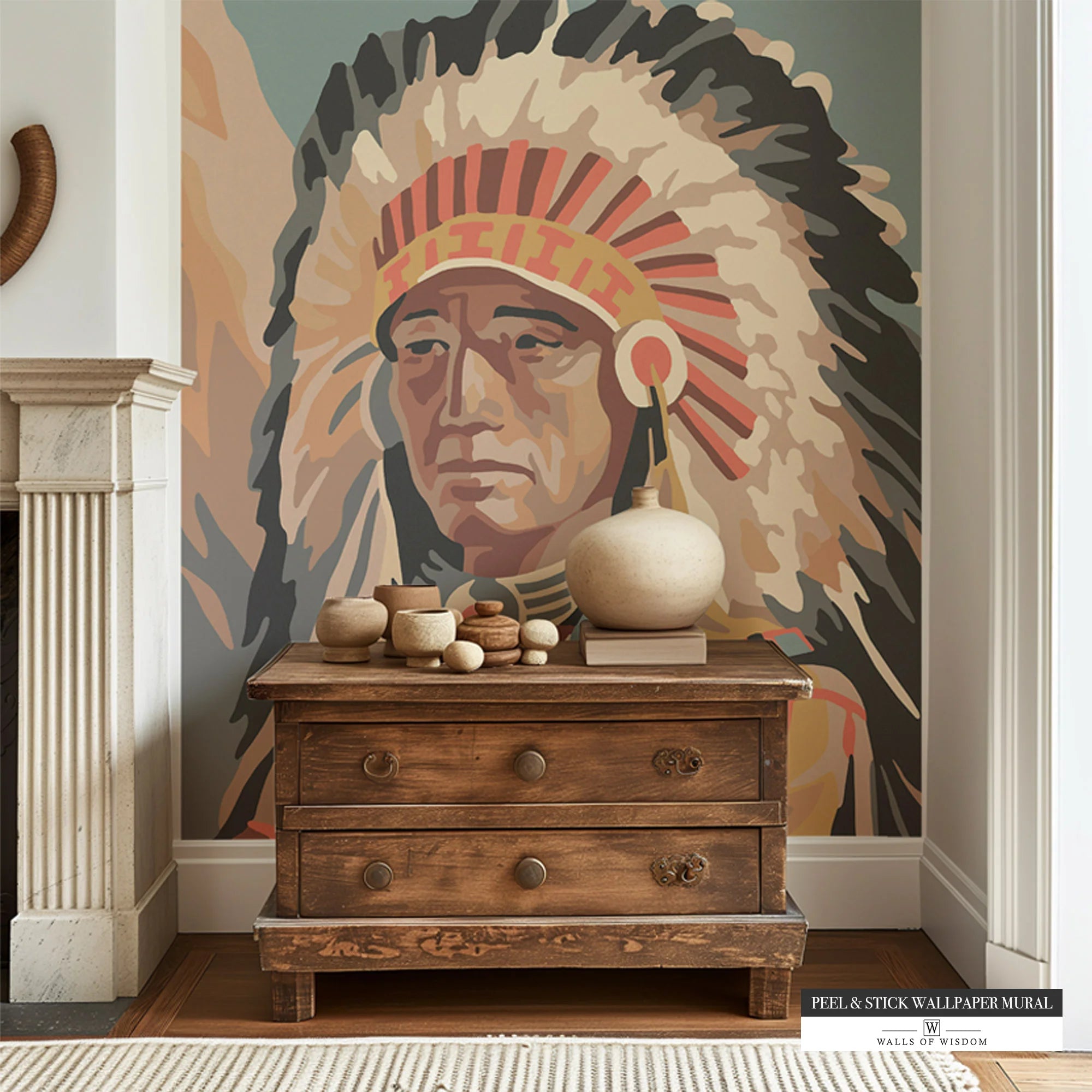 Native Walling Walls of Wisdom | Large Wall Art Murals & Rustic Western Decor