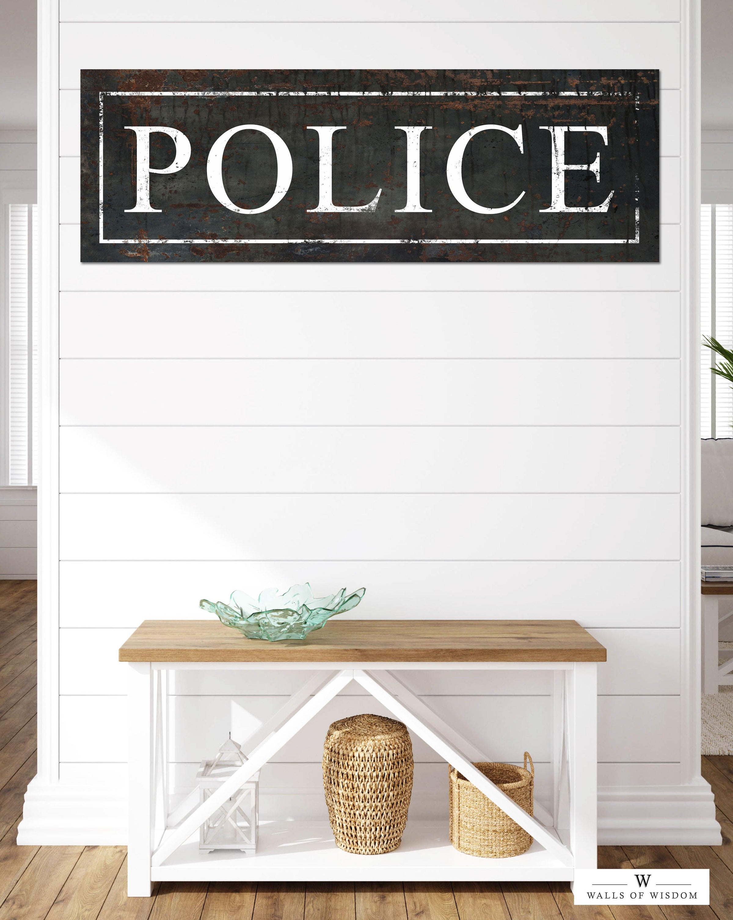Vintage Police Wall Art - My Policeman Retired Police Officer Canvas S ...