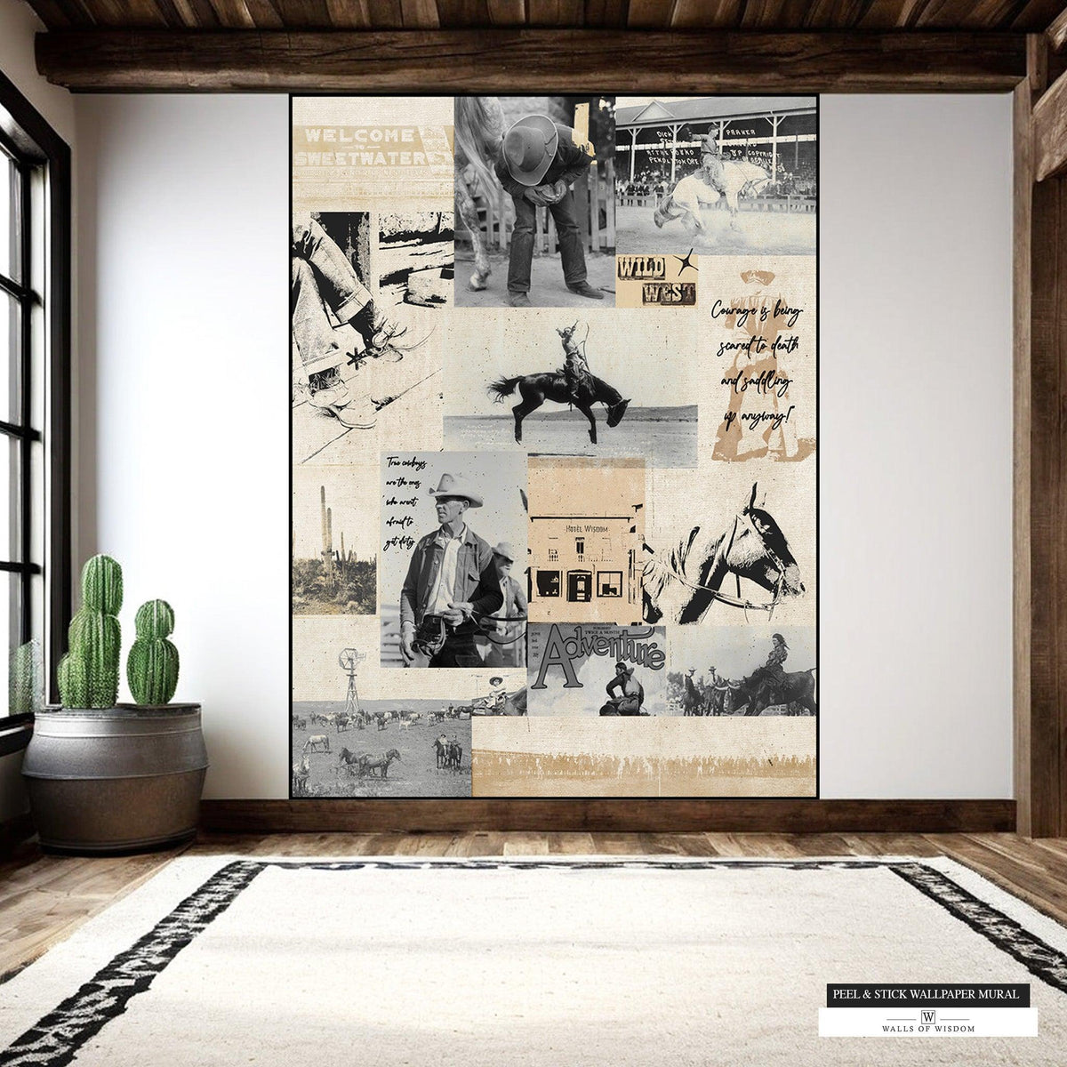 Wall Rodeo Walls of Wisdom | Large Wall Art Murals & Rustic Western Decor