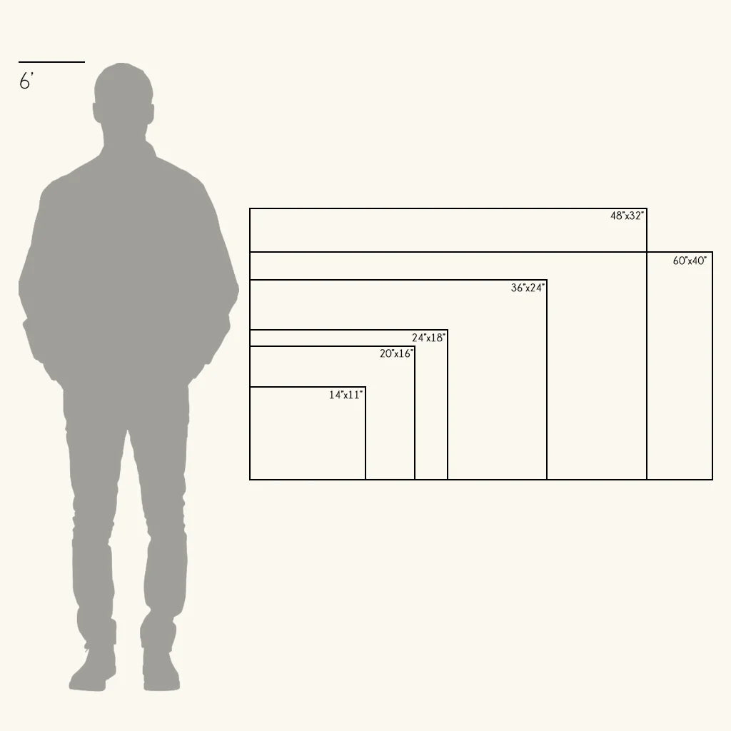 Horizontal Sizing Chart Wall Art