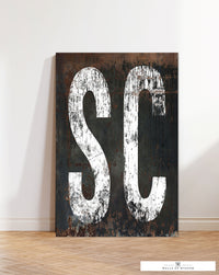Low-Country Meets High Style: Rustic Western Typography South Carolina Wall Art