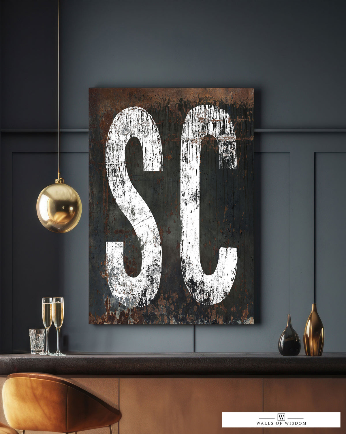 Low-Country Meets High Style: Rustic Western Typography South Carolina Wall Art