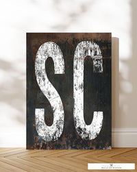 Low-Country Meets High Style: Rustic Western Typography South Carolina Wall Art