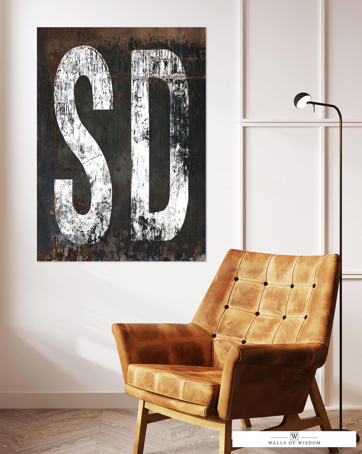 Badlands, Good Vibes: Distinctive South Dakota Home State Rustic Western Typography Wall Art