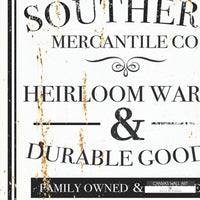 Southern Creamery vintage sign with a timeless off-white and charcoal color scheme, enhancing farmhouse aesthetics.