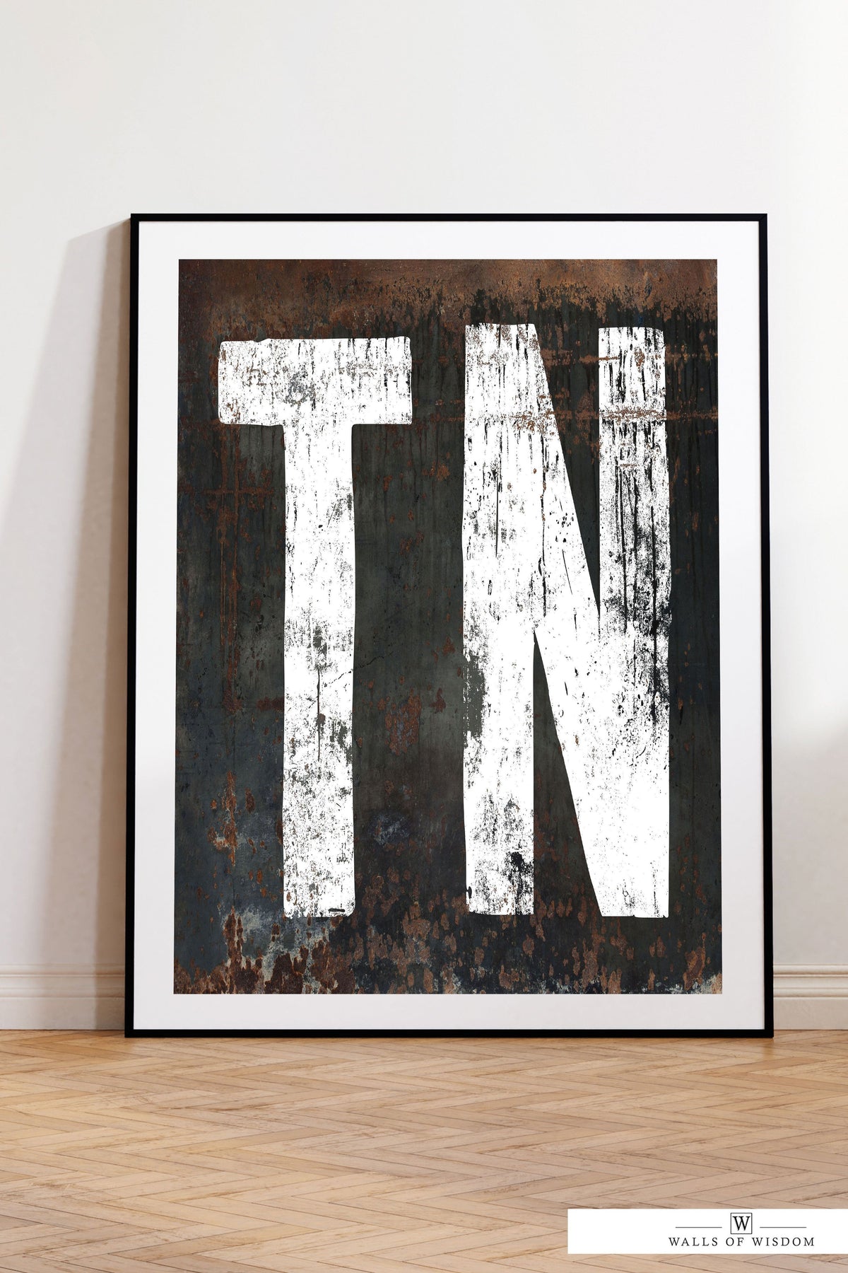 Tennessee Home State Sign Poster Vintage Sign - TN State Vintage Wall Art Print - Industrial Bar & Lounge Decor
