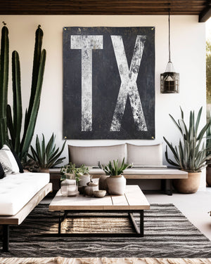 Texas-themed large wall art sign, perfect for outdoor patio bars, embodying western decor and spirit.