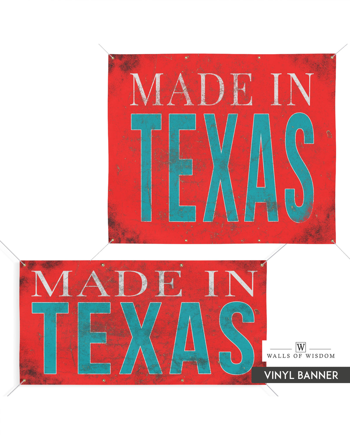 Made In Texas Outdoor Porch & Patio Decor - Made In Texas Mural Vinyl Sign