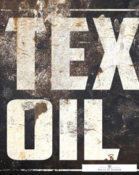 TX Oil Co Vintage Bar Wall Decor - Industrial Canvas Wall Art