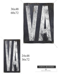 Virginia Homestead Vinyl Banner - Vintage Outdoor Decor for Bars, Lounges & Patios