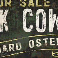 Vintage-style country canvas sign with a nostalgic farm-inspired design, perfect for western kitchens and entryways.