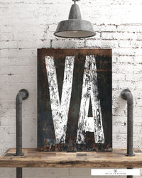 Shenandoah Chic: Virginia Home State Vintage Style Western Inspired Canvas Wall Art You'll Love