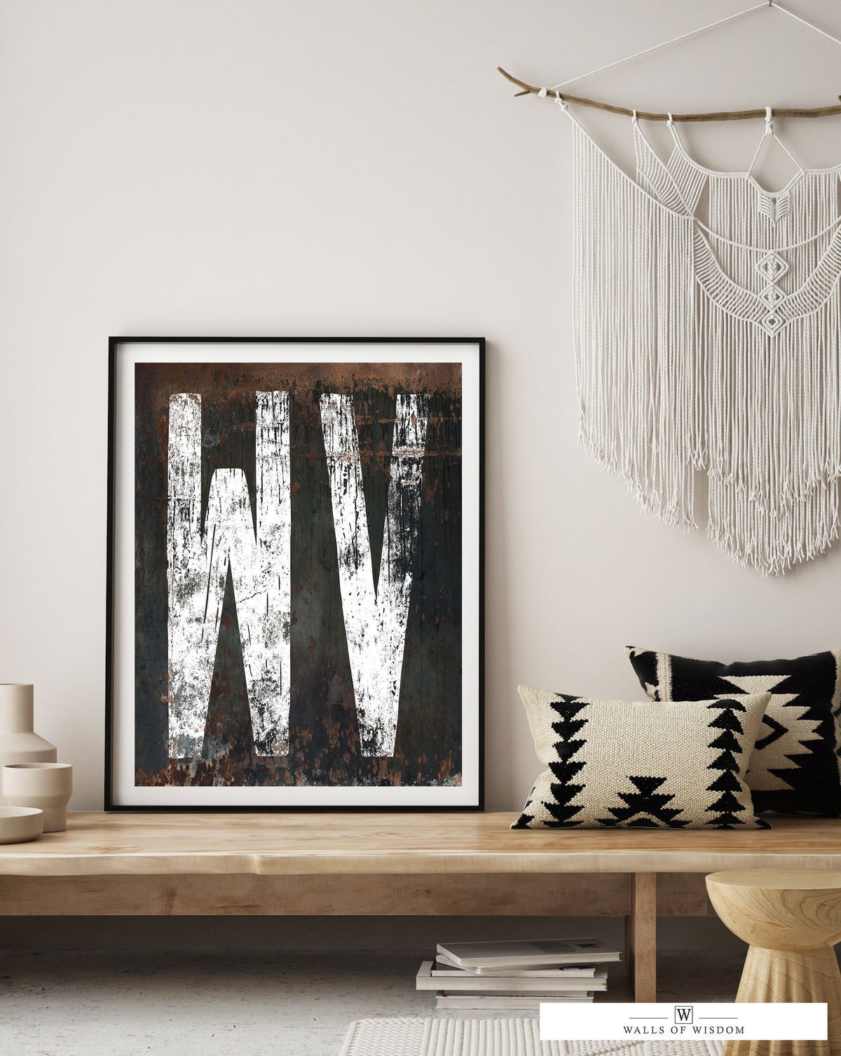 West Virginia Home State Rustic Poster Print - WV State Sign Western Typography Print Wall Art