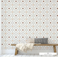 Contemporary wallpaper featuring western stars in a geometric pattern.