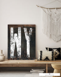 Cowboy Chic Meets Cozy: Wyoming Home State Canvas Rustic Western Farmhouse Canvas Wall Art