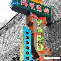 Beer Yard Neon Sign Canvas – Western Bar Art with Retro Saloon Vibes