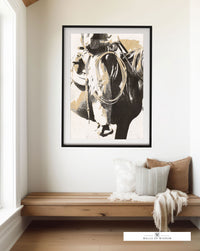 Cowboy Horse Rider Western Poster Print - Rustic Southwest Cowboy Print Art