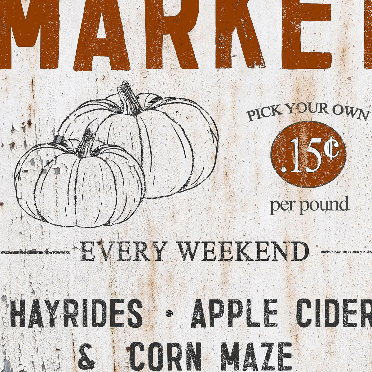 Rustic Western Fall Poster - Pumpkins, Hayrides, and Apple Cider Art