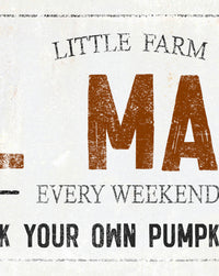 Fall Market Vintage Farmhouse Fall Canvas Wall Art -  Rustic Country Holiday Sign