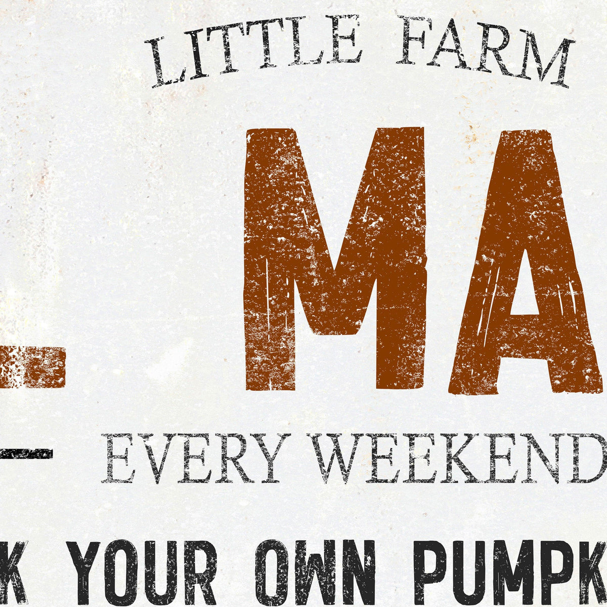 Fall Market Vintage Farmhouse Fall Canvas Wall Art -  Rustic Country Holiday Sign